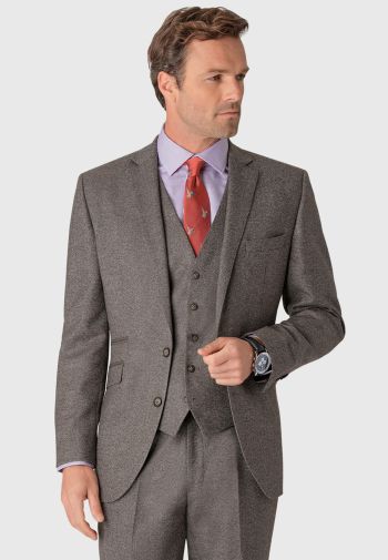 Tailored Fit Clifford Grey Donegal Wool Suit Jacket