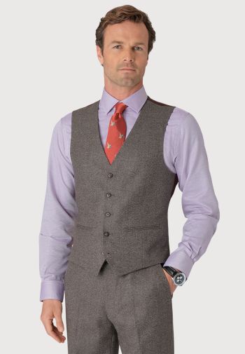 Tailored Fit Clifford Grey Donegal Wool Suit Waistcoat