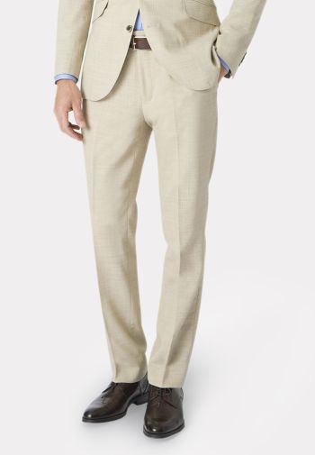 Tailored Fit Constable Natural Linen Mix Suit Trouser