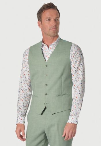 Tailored Fit Constable Sage Suit Waistcoat