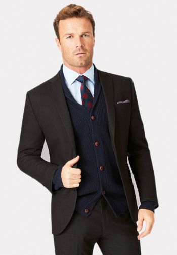 Tailored Fit Dijon Charcoal Suit Jacket