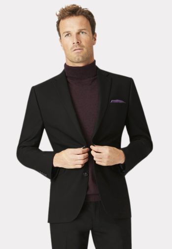 Tailored Fit Dijon Black Suit Jacket
