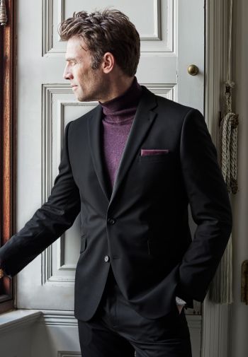 Tailored Fit Dijon Black Suit Jacket