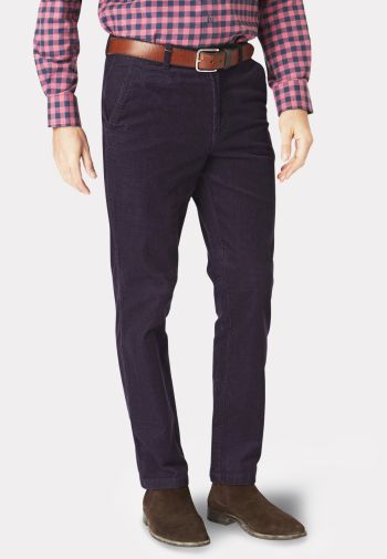 Tailored Fit Finningley Grape Corduroy Trouser