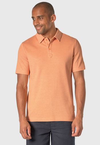 Gough Cotton Rich Peach Soft Knit Polo Shirt
