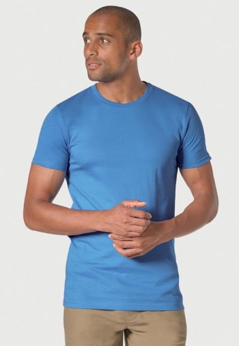 Hawkes Pure Cotton Jersey Sea Blue T-Shirt