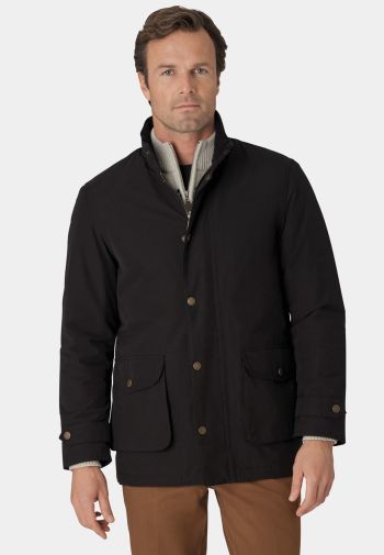 Matthews Black Half Length Waterproof Coat