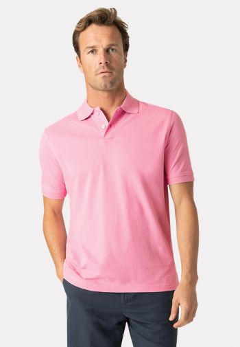 Milford Pure Cotton Pique Pink Polo Shirt