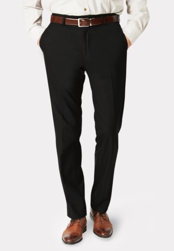 Tailored Fit Apollo Black Machine Washable Suit Trousers