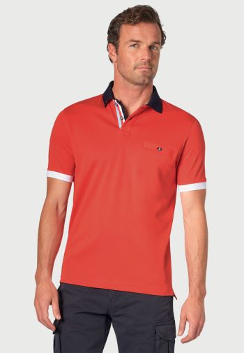 Oxshott Rouge Jersey Cotton Polo Shirt