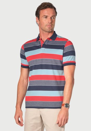 Oxshott Multicoloured Jersey Cotton Polo Shirt