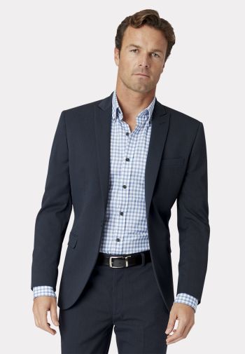 Tailored Fit Pegasus Navy Pin Dot Washable Suit