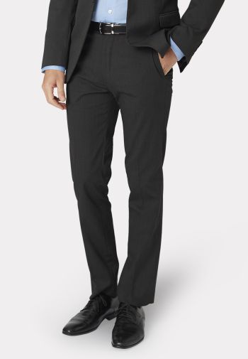Tailored Fit Pegasus Charcoal Pin Dot Washable Suit Trousers