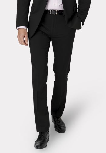 Tailored Fit Pegasus Black Washable Suit Trousers