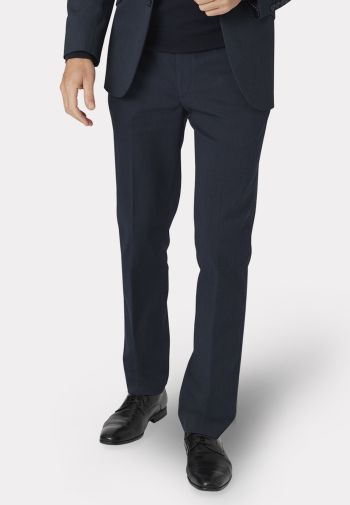 Tailored Fit Phoenix Navy Pin Dot Suit Trousers