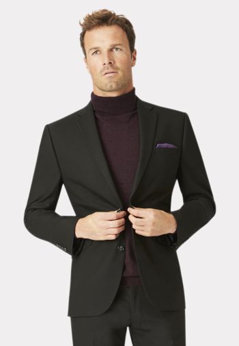 Tailored Fit Phoenix Black Suit Jacket