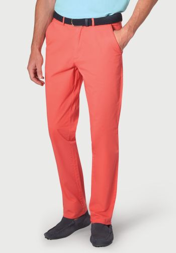 Tailored Fit Ribblesdale Coral Cotton Stretch Chinos