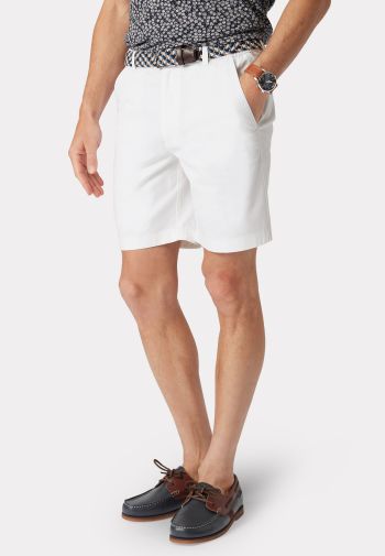 Ribblesdale Stretch Cotton White Shorts