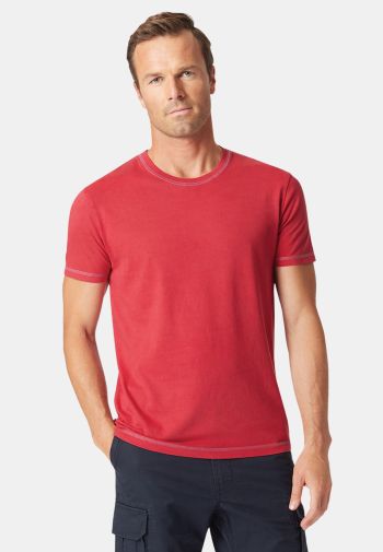 Ryton Red Pure Cotton T-Shirt
