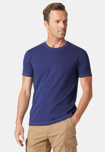 Ryton Navy Pure Cotton T-Shirt
