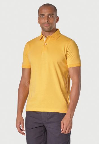Seppi Pure Cotton Jersey Lemon Polo Shirt