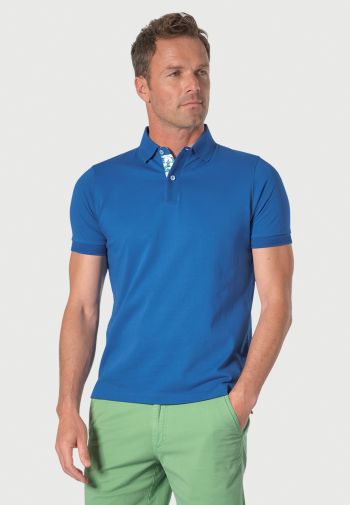 Seppi Pure Cotton Jersey Cobalt Polo Shirt