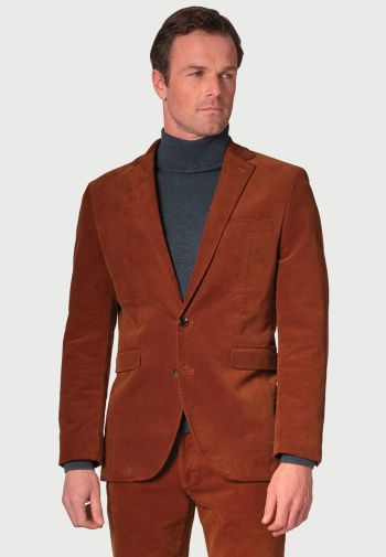 Tailored Fit Shakespeare  Russet Corduroy Suit
