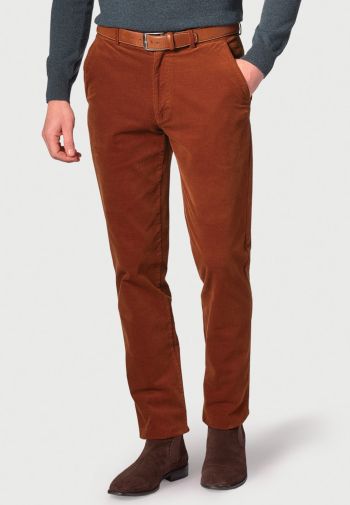 Tailored Fit Shakespeare Russet Corduroy Trouser