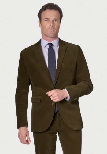Tailored Fit Shakespeare Hunter Green Corduroy Suit