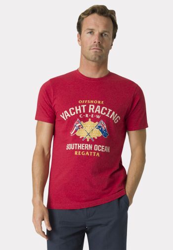 Wilton Red Nautical Print T-Shirt