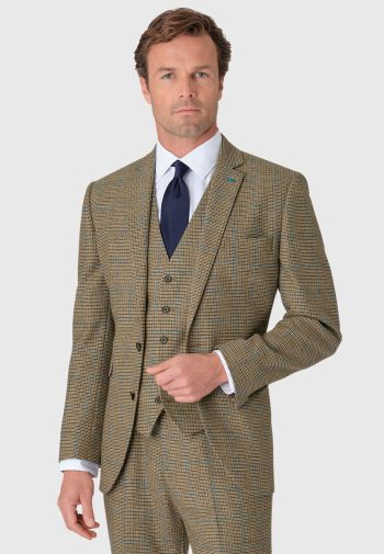 Tailored Fit Woolf Pure New Wool Check Suit Jacket