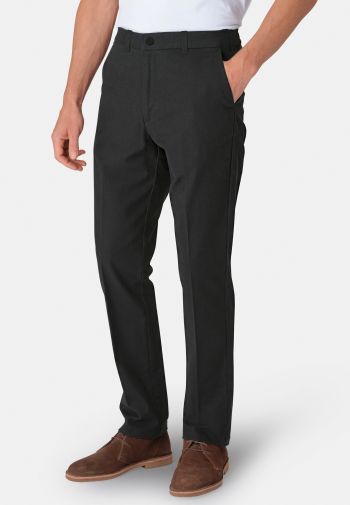 Regular Fit Wordsworth Charcoal Cotton Stretch Trouser