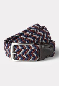 Chester Stretch Woven Navy and Red Belt