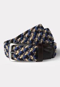 Chester Stretch Woven Navy and Sand Belt