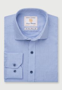 Regular and Tailored Fit Sky Blue Dobby Cotton Shirt