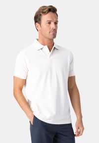 Milford Pure Cotton Pique White Polo Shirt