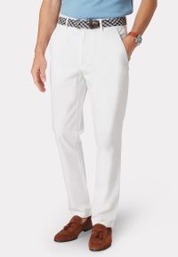 Tailored Fit Ribblesdale White Cotton Stretch Chinos