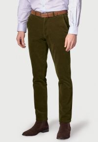 Tailored Fit Shakespeare Hunter Green Corduroy Trouser