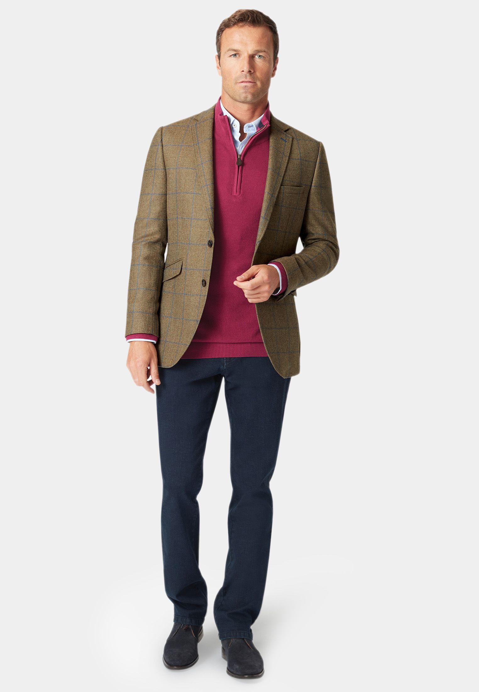 Tailored Fit Fern Check Wool Jacket
