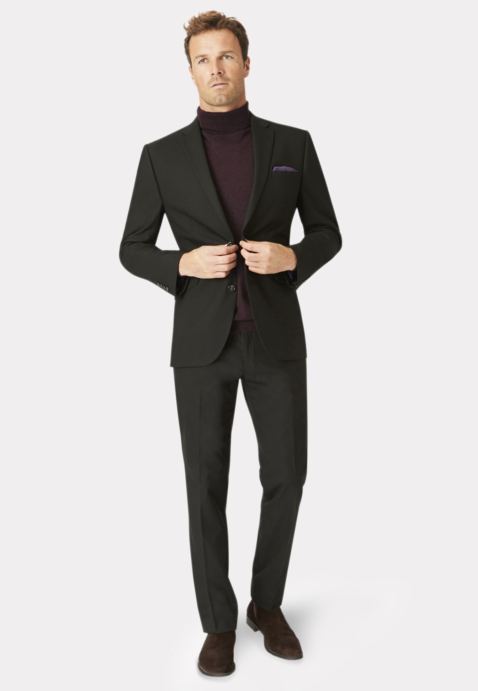 Tailored Fit Black Suit