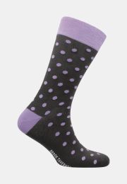 Cotton Mix Charcoal Spot Sock