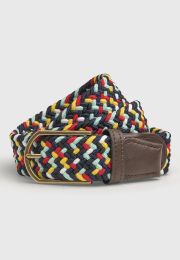 Oxford Brown and Multicoloured Stretch Woven Belt