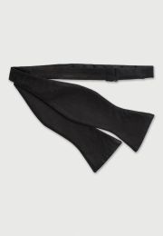 Black Self-Tie Silk Bow Tie