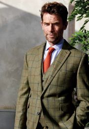 Tailored Fit Haincliffe Green Check Wool Suit Jacket