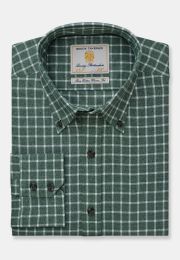 Tailored Fit Forest Jaspe Check 33.5" Sleeve Cotton Shirt