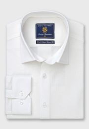 Regular and Tailored Fit White Knitted Shirt