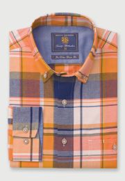Tailored Fit Ember Check Cotton Twill 35" Sleeve Cotton Shirt