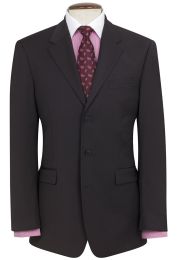 Regular Fit Black Imola Three Button Crease Resistant Suit
