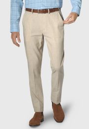 Tailored Fit Amiss Stone Linen Cotton Stretch Trouser