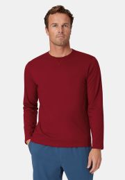 Arnold Pure Cotton Maroon Long Sleeve T-Shirt